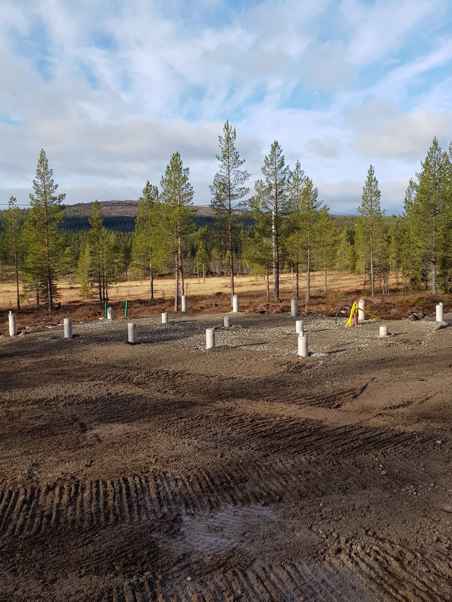 Plintgrund för hus i Härjedalen