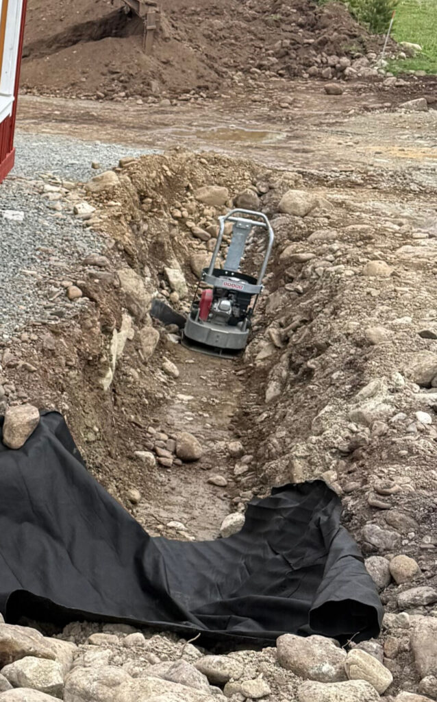 grävning för dränera husgrund grävning och paddning för dränera husgrund